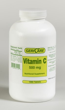 Picture of McKesson 29202700 500 mg Vitamin C Supplement Geri-Care Ascorbic Acid Strength Tablet - Pack of 1000
