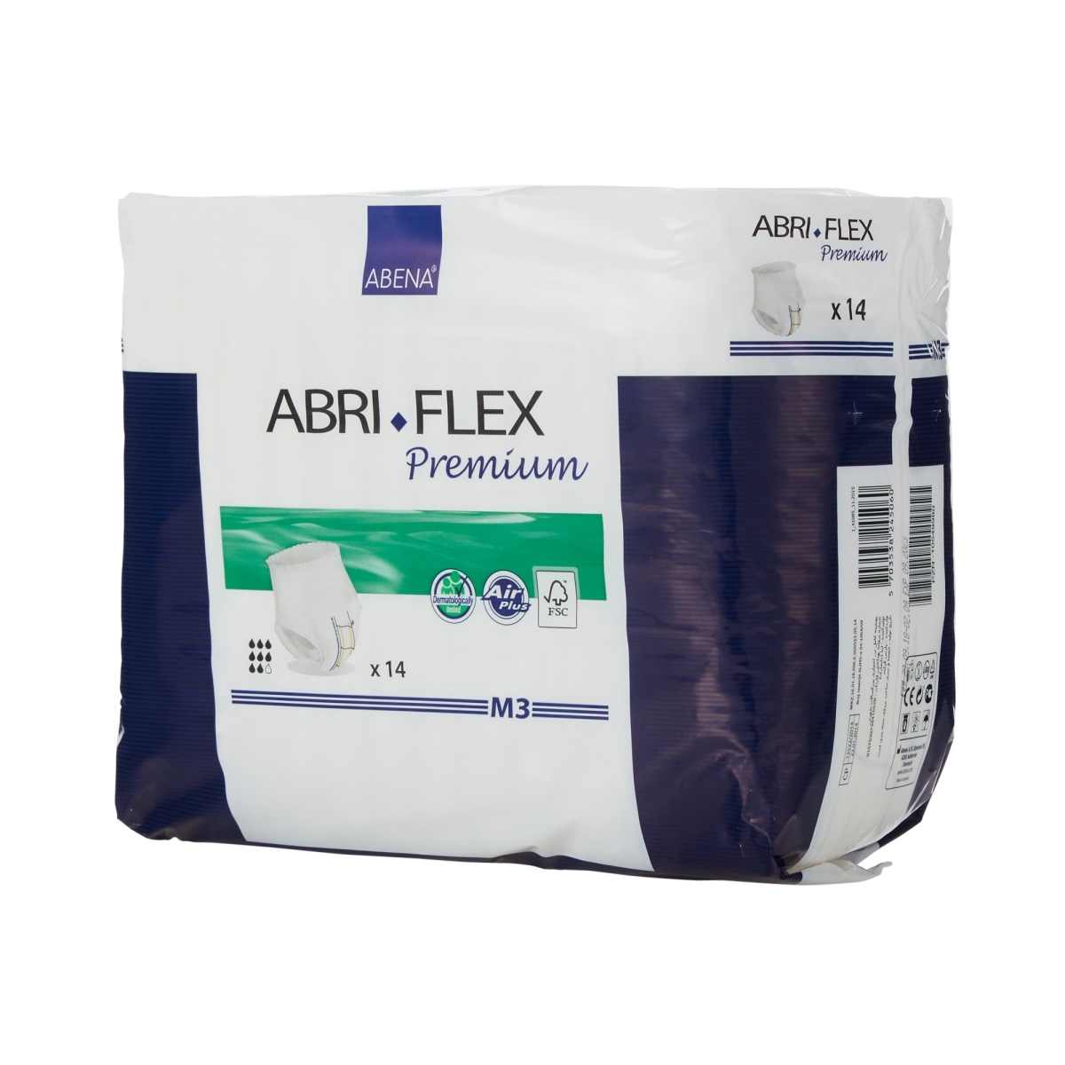 Picture of Abena North America 41853101 White Medium Abri-Flex Premium M3 Adult Heavy Absorbent Underwear - Pack of 14