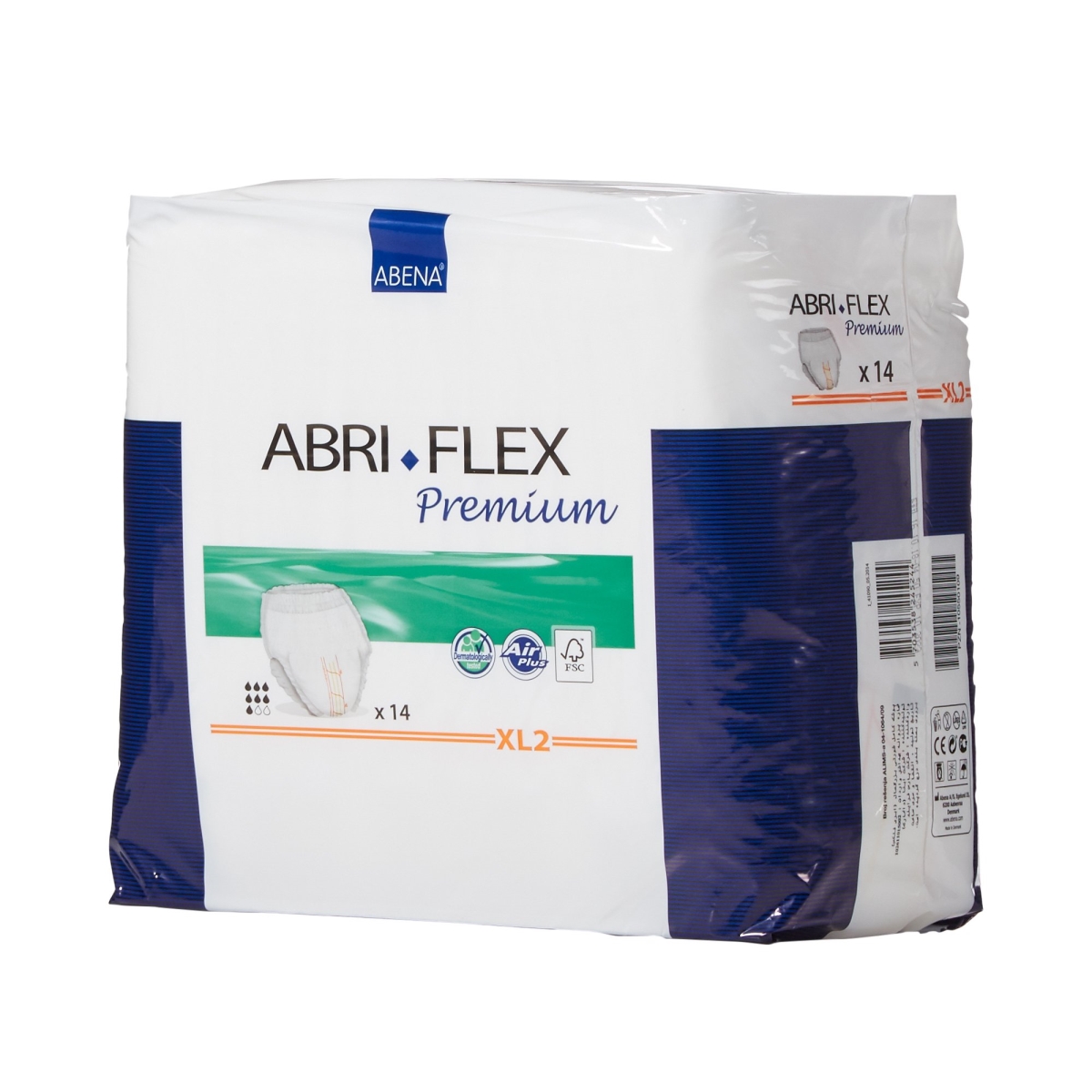 Picture of Abena North America 41903101 White Extra Large Abri-Flex Premium XL2 Adult Heavy Absorbent Underwear - Pack of 14