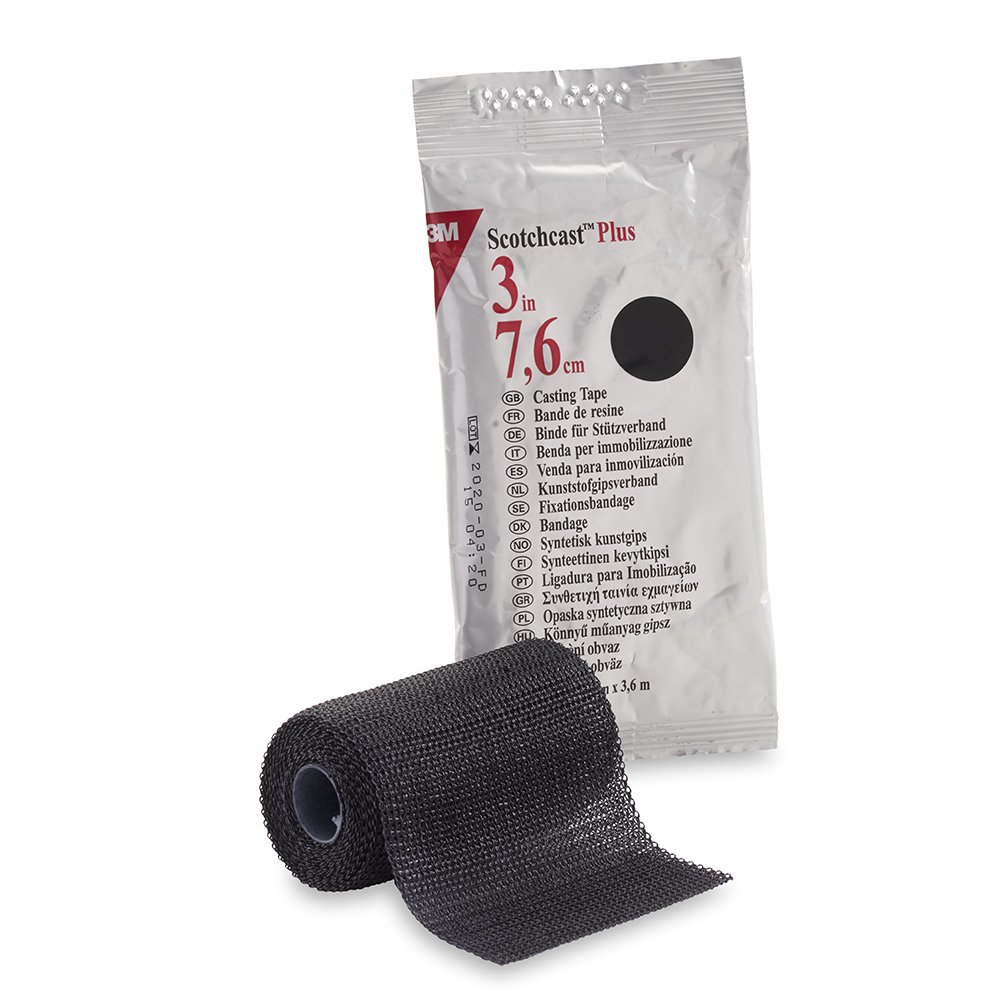 Picture of 3M Ortho 82072200 Scotchcast Plus Cast Tape&#44; Black - 3 in. x 12 ft.