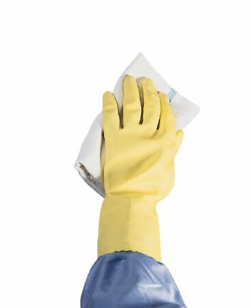 Picture of Ansell 89881300 Large Yellow 12 in. Non Sterile Flock Lined Glove - Pack of 24