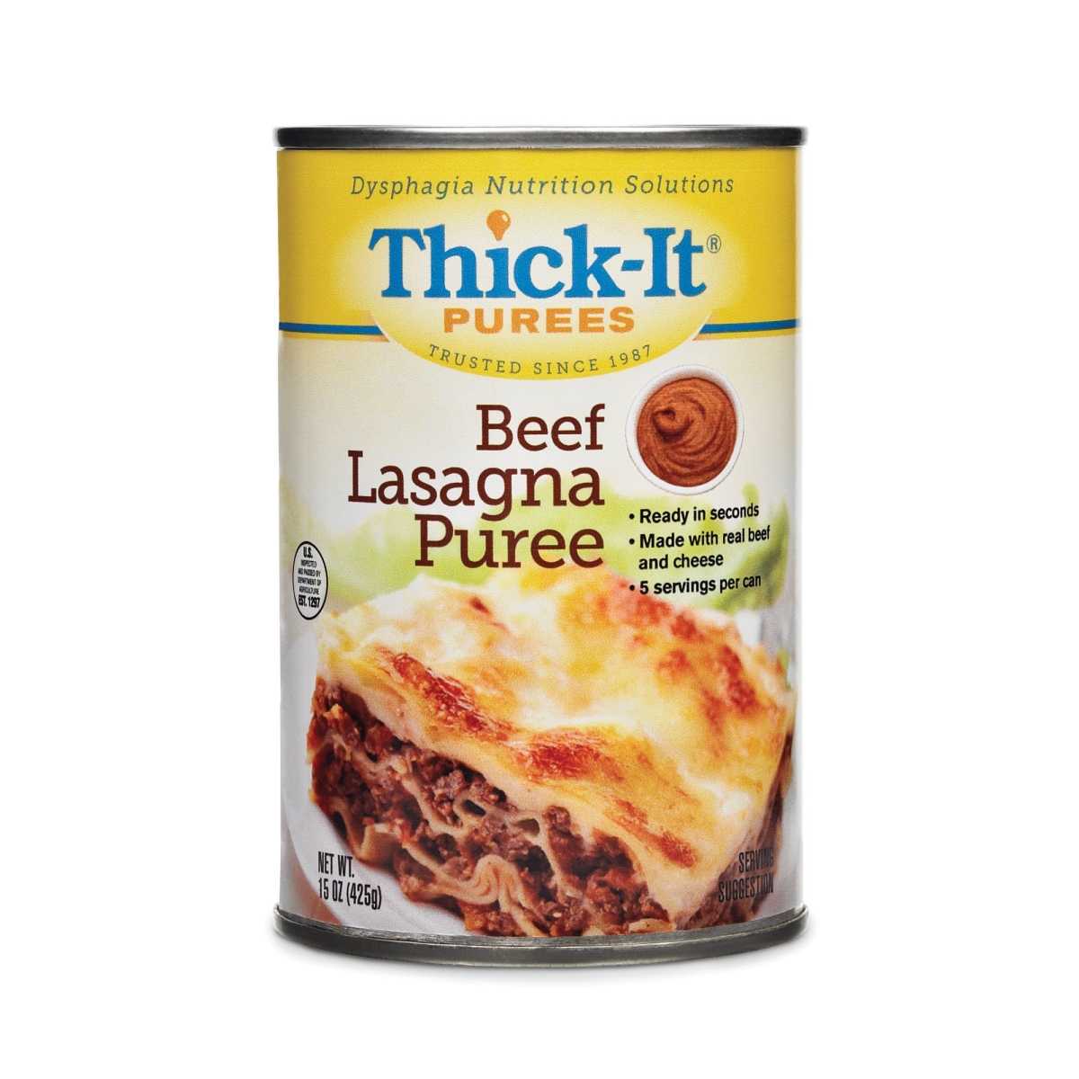 Picture of Kent Precision Foods 30202600 15 oz Puree Consistency Thick-It Beef Lasagna Puree - Pack of 12