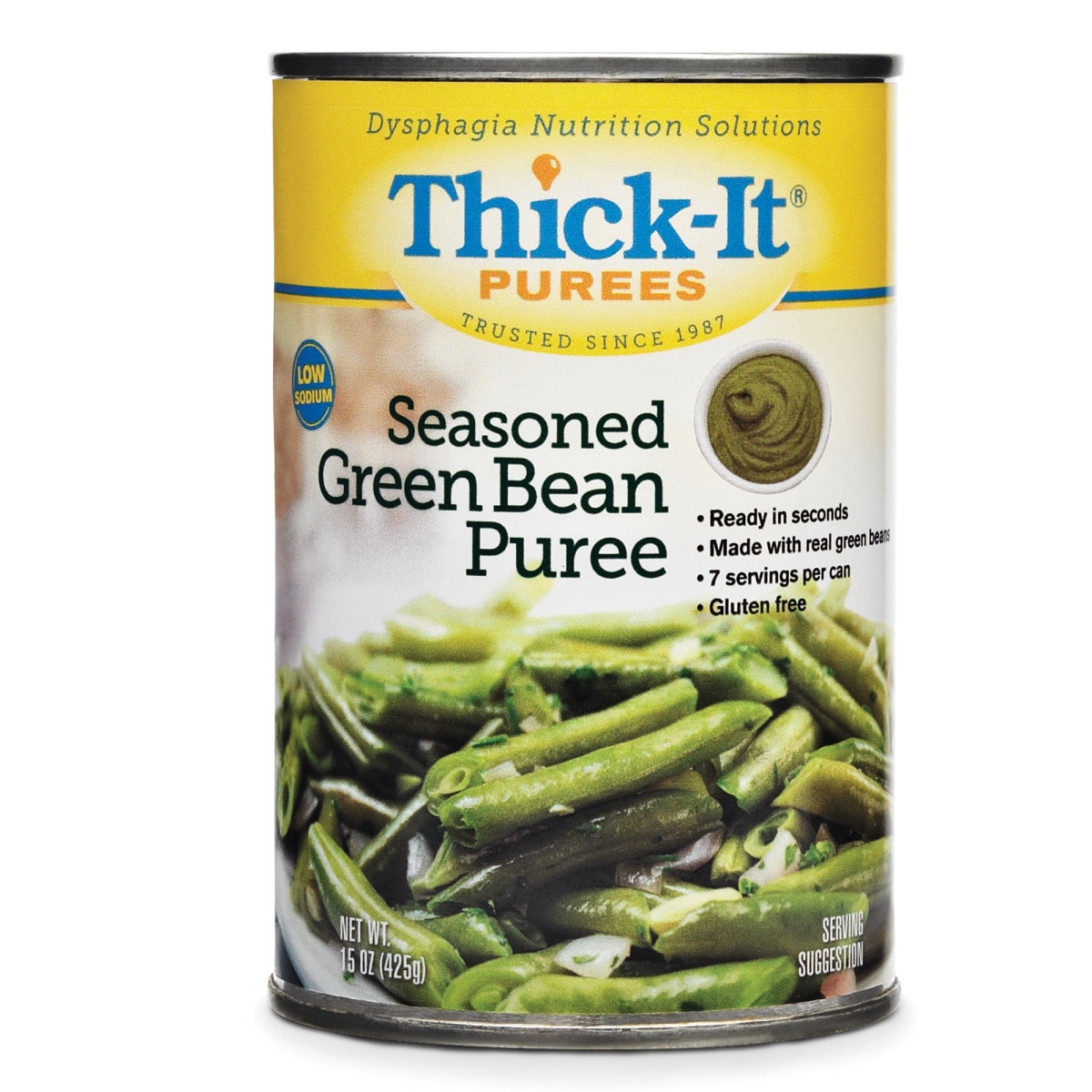 Picture of Kent Precision Foods 30512600 15 oz Puree Consistency Thick-It Seasoned Green Bean Puree - Pack of 12