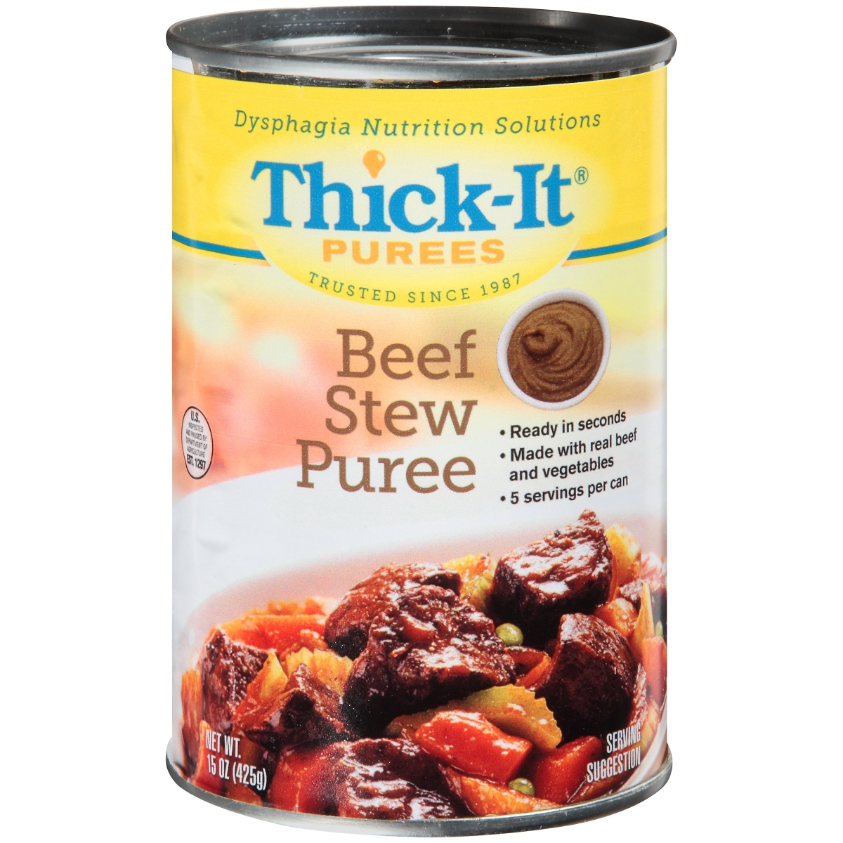 Picture of Kent Precision Foods 30802600 15 oz Beef Stew Thick-It Ready to Use Purees - Pack of 12