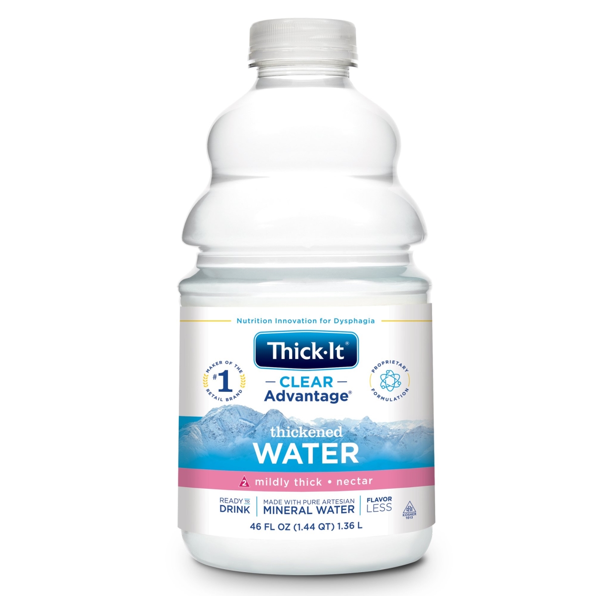 Picture of Kent Precision Foods 48072600 46 oz Unflavored Thick-It AquaCare H2O Ready to Use Thickened Beverage - Pack of 4