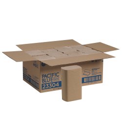 Georgia-Pacific 23304 Pacific Blue Basic Multifold Paper Towels - 250 Sheets/Pack, Brown, Case of 16