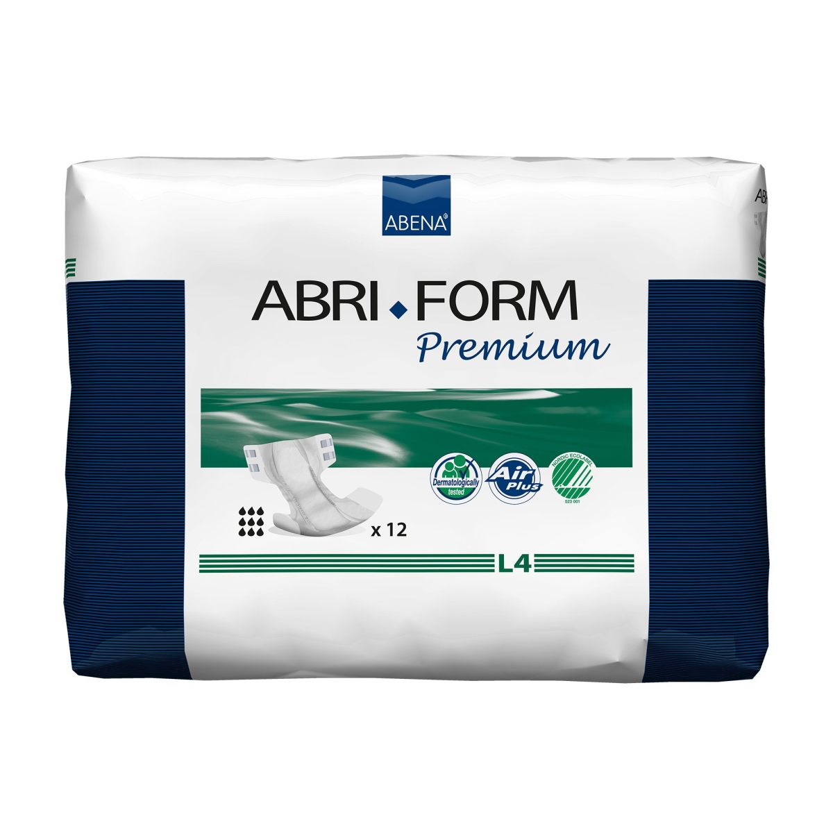 Picture of Abena North America 43063140 White Large Abri-Form Premium L4 Adult Heavy-Absorbent Incontinence Brief&#44; Pack of 48
