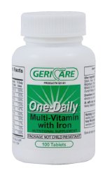 Picture of McKesson 54602700 Geri-Care Multivitamin with Iron Supplement - Pack of 100