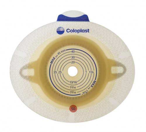 Picture of Coloplast 10454900 2.75 in. SenSura Flex Xpro Ostomy Barrier&#44; Flange Yellow - 0.375-2 in. Stoma Opening - Pack of 5