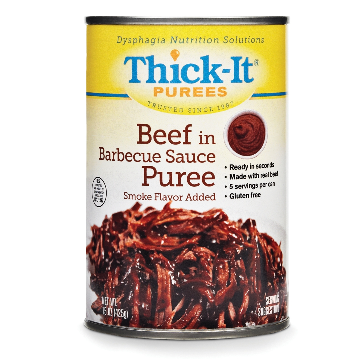 Picture of Kent Precision Foods 30902601 15 oz Puree Consistency Thick-It Beef in BBQ Sauce Puree