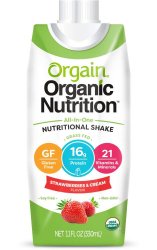 Picture of Orgain 85872610 11 oz Strawberries & Cream Organic Nutritional Shake Oral Supplement&#44; Pack of 12