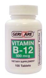 Picture of McKesson 88612701 500 mcg Geri-Care Vitamin B-12 Supplement - Pack of 100