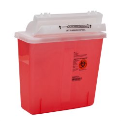 Picture of Cardinal 85072800 5 qt. SharpStar In-Room Multi-Purpose Sharps Container&#44; Translucent Red - 12.5 x 5.5 x 10.75 in.