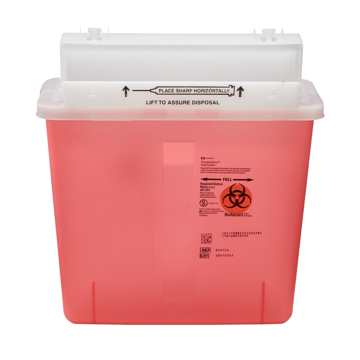 Picture of Cardinal 344297-CS 5 qt. SharpStar In-Room Multi-Purpose Sharps Container&#44; Translucent Red - Pack of 20
