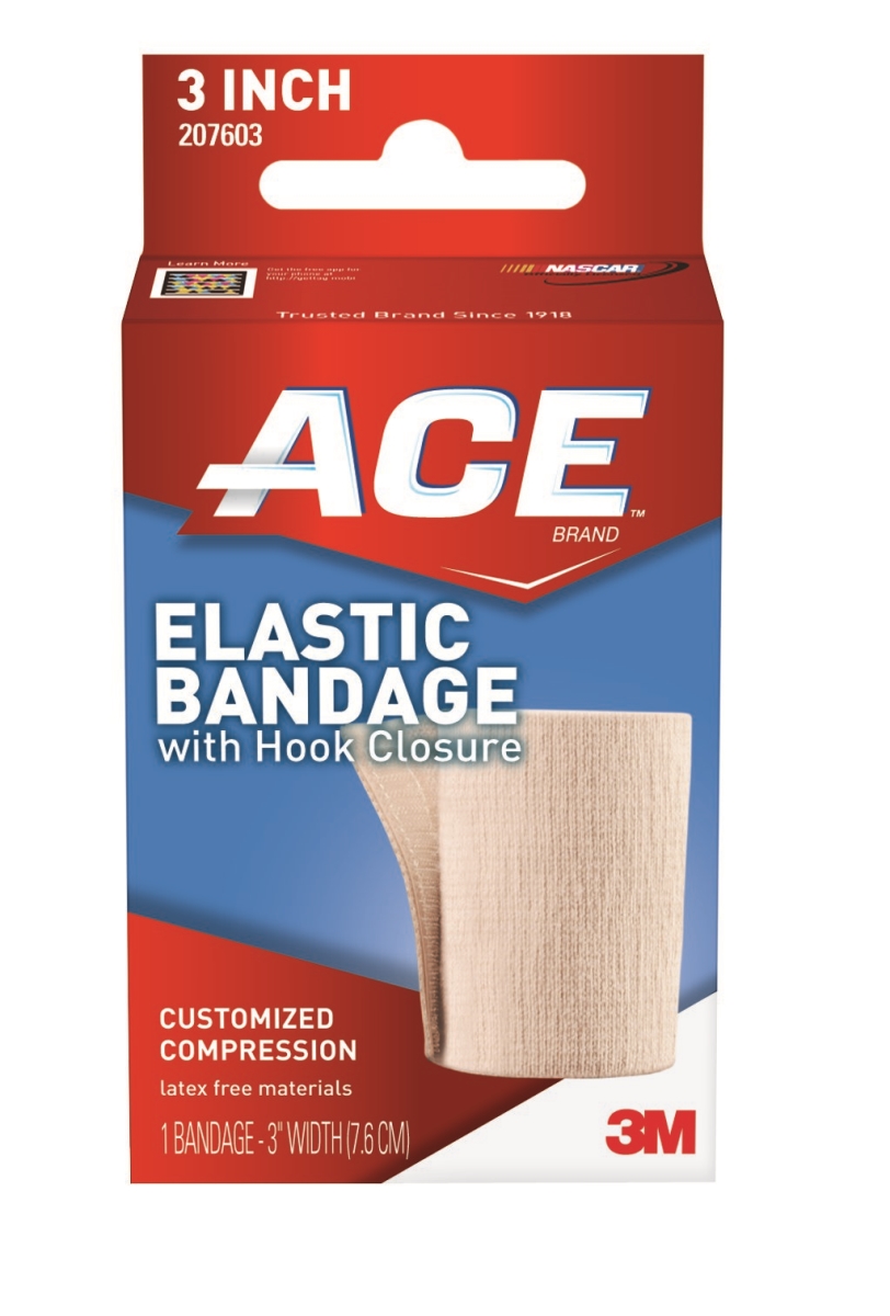 Picture of 3M Health Care 500544-EA 3 in. x 5 yards Elas Ace with Single Hook & Loop Bandage - 72 per Case