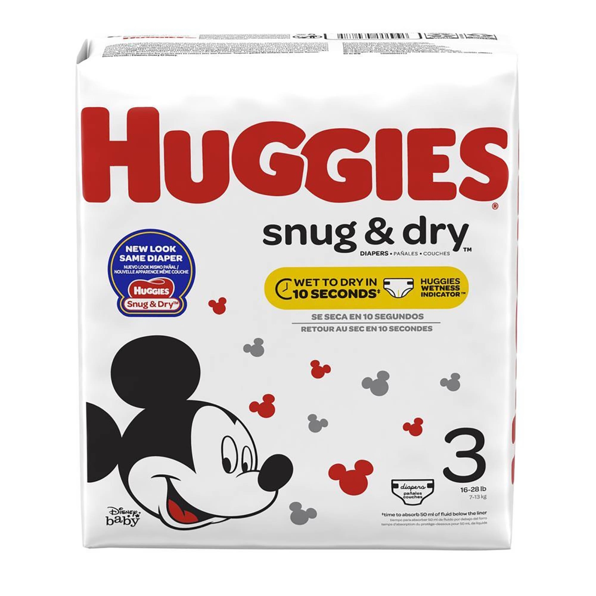 Picture of Kimberly Clark 1160336-CS Huggies Snug & Dry Jumbo Diaper - Size 5 - 22 Per Pack - 4 Per Case - Pack of 88