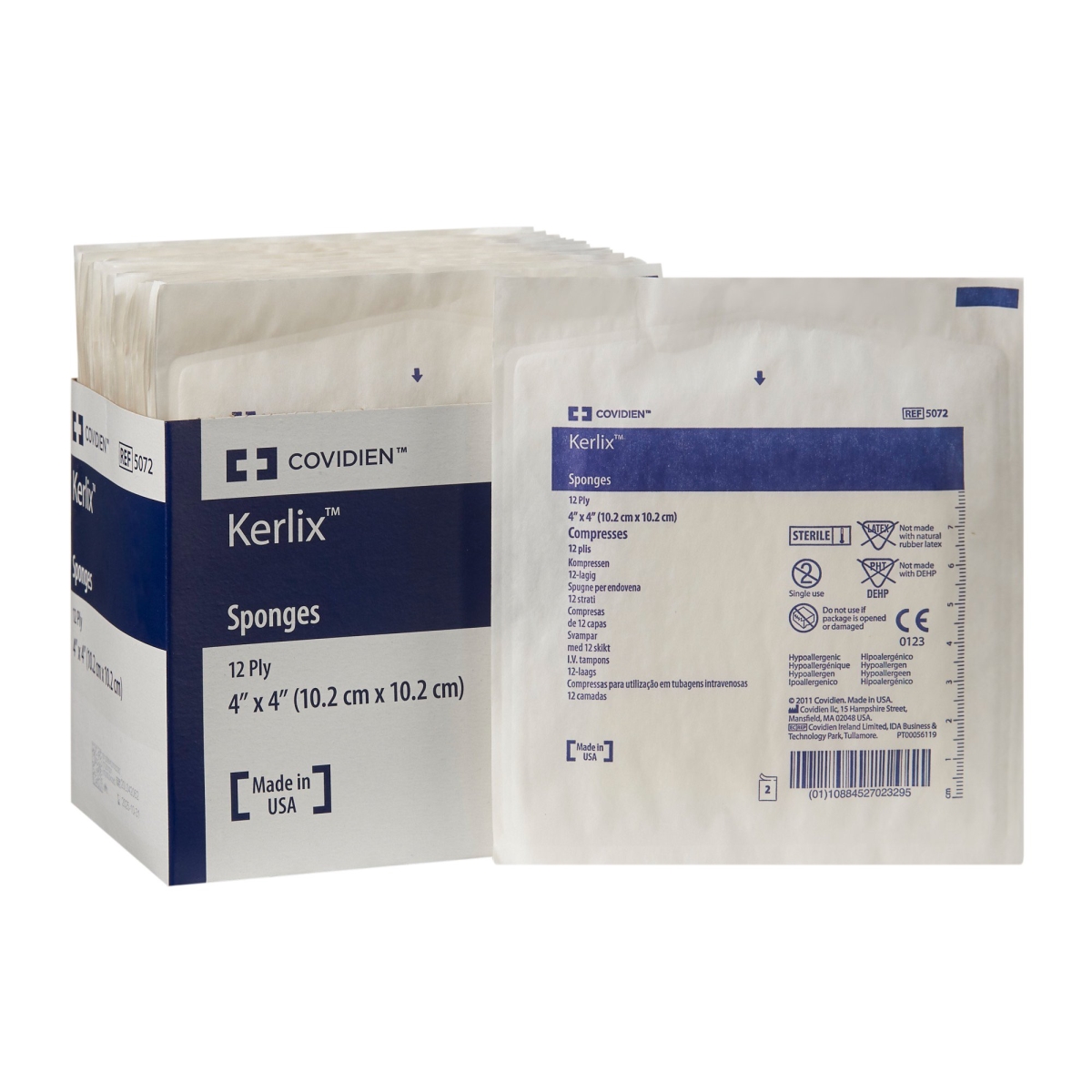 Picture of Cardinal 688663-PK 12-Ply 4 x 4 in. Square Sterile Fluff Dressing Kerlix Cotton Bandage&#44; White - Pack of 2