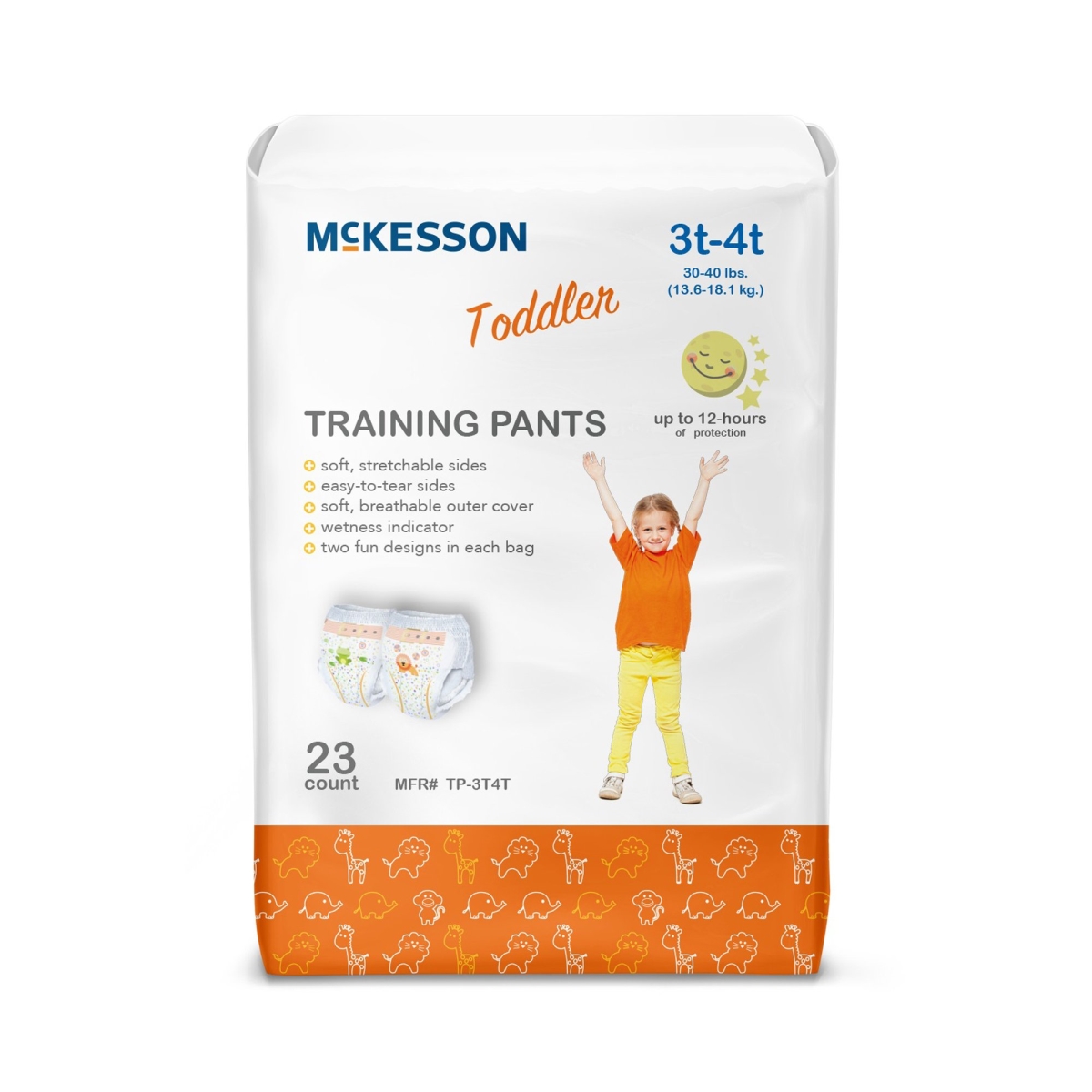 Picture of Drylock Technologies 1144482-BG Training Easy Tear Diaper - Size 3T-4T - 4 per Case - Pack of 23
