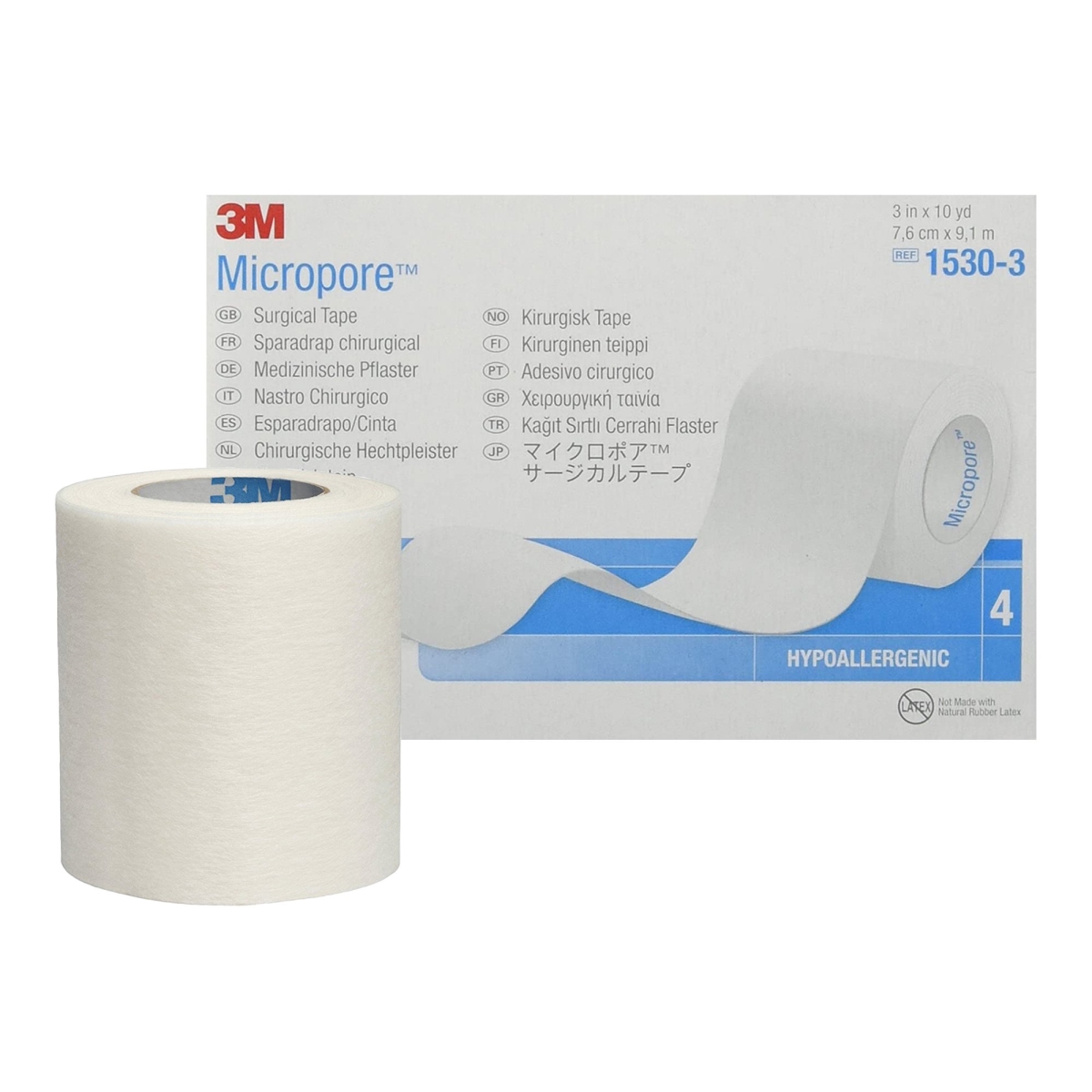 Picture of 3M 684273-BX 3 in. x 10 Yard Nonsterile Micropore Medical Tape&#44; White - Pack of 120