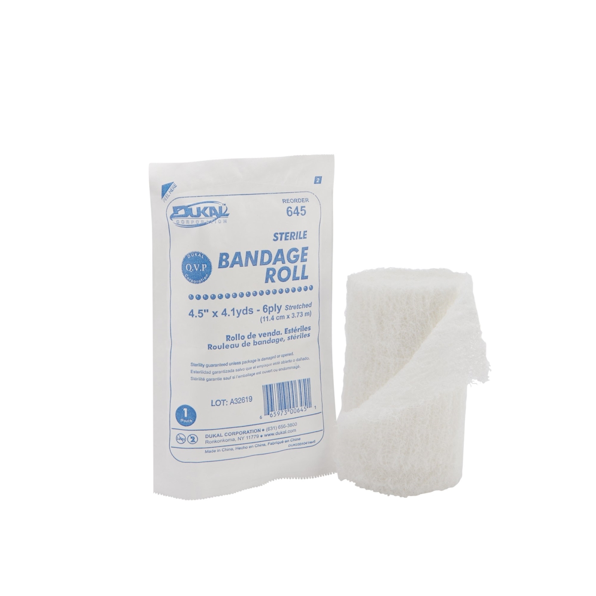 Picture of Dukal 360488-CS 4 in. x 4 yards Gauze Cotton Bandage&#44; 6Ply - 100 per Case - Pack of 1230
