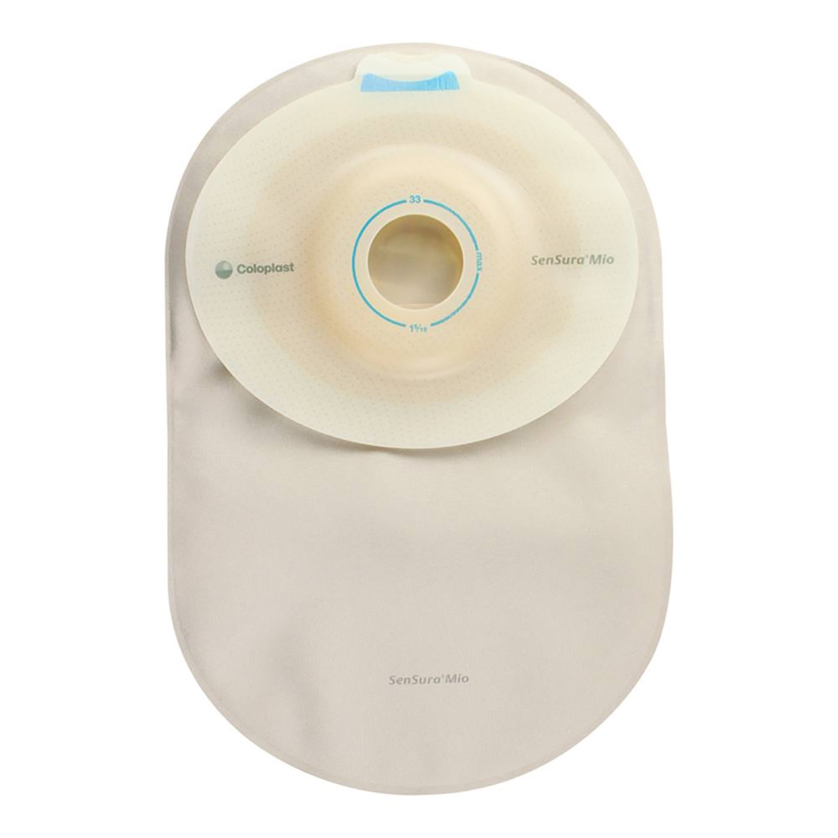 Picture of Coloplast 1006170-BX 1.375 in. Sensura Mio Closed Precut Filtered Ostomy Pouch - Pack of 10