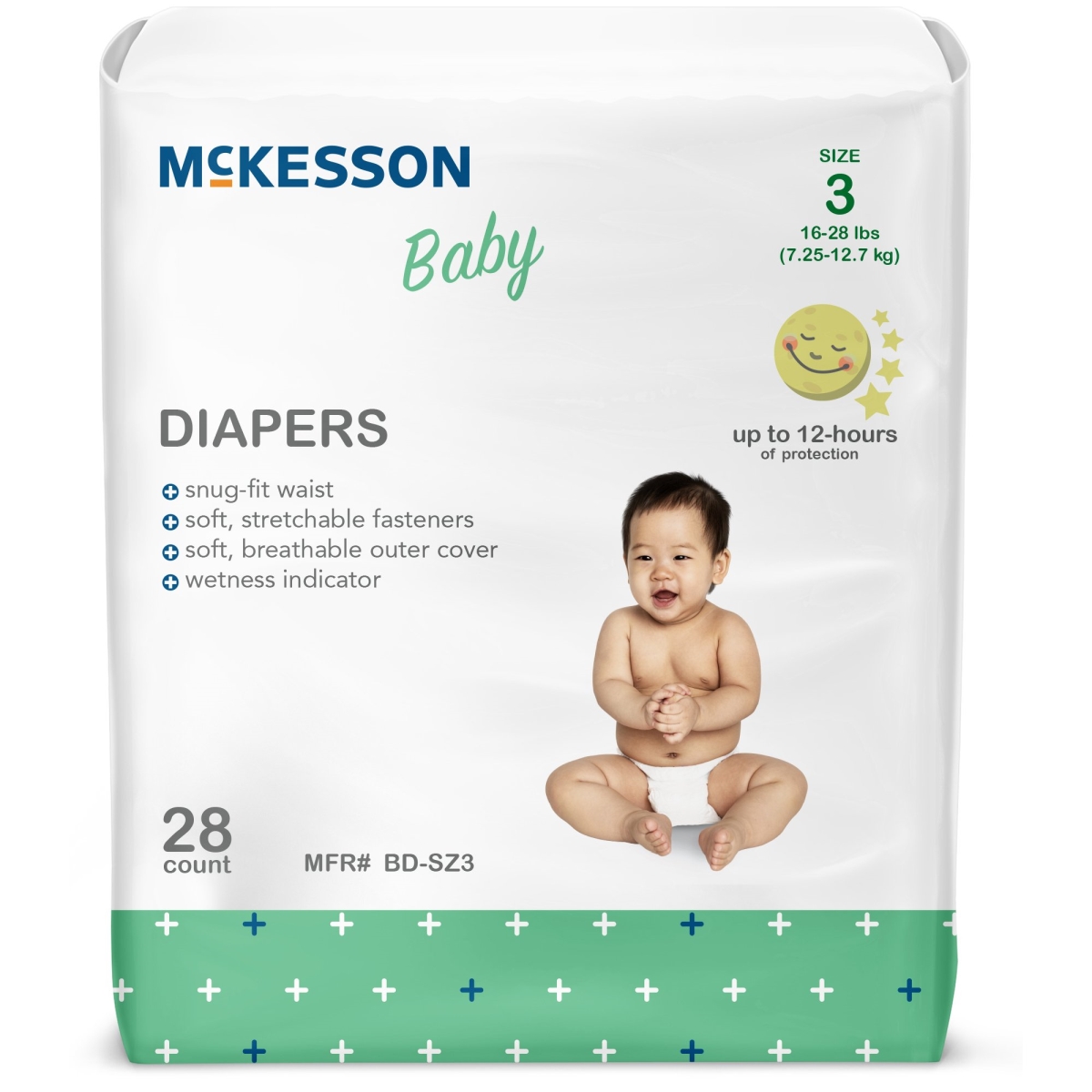 Picture of Drylock Technologies 1144476-BG 16-28 lbs Baby Diaper - Size 3 - 4 per Case - Pack of 28