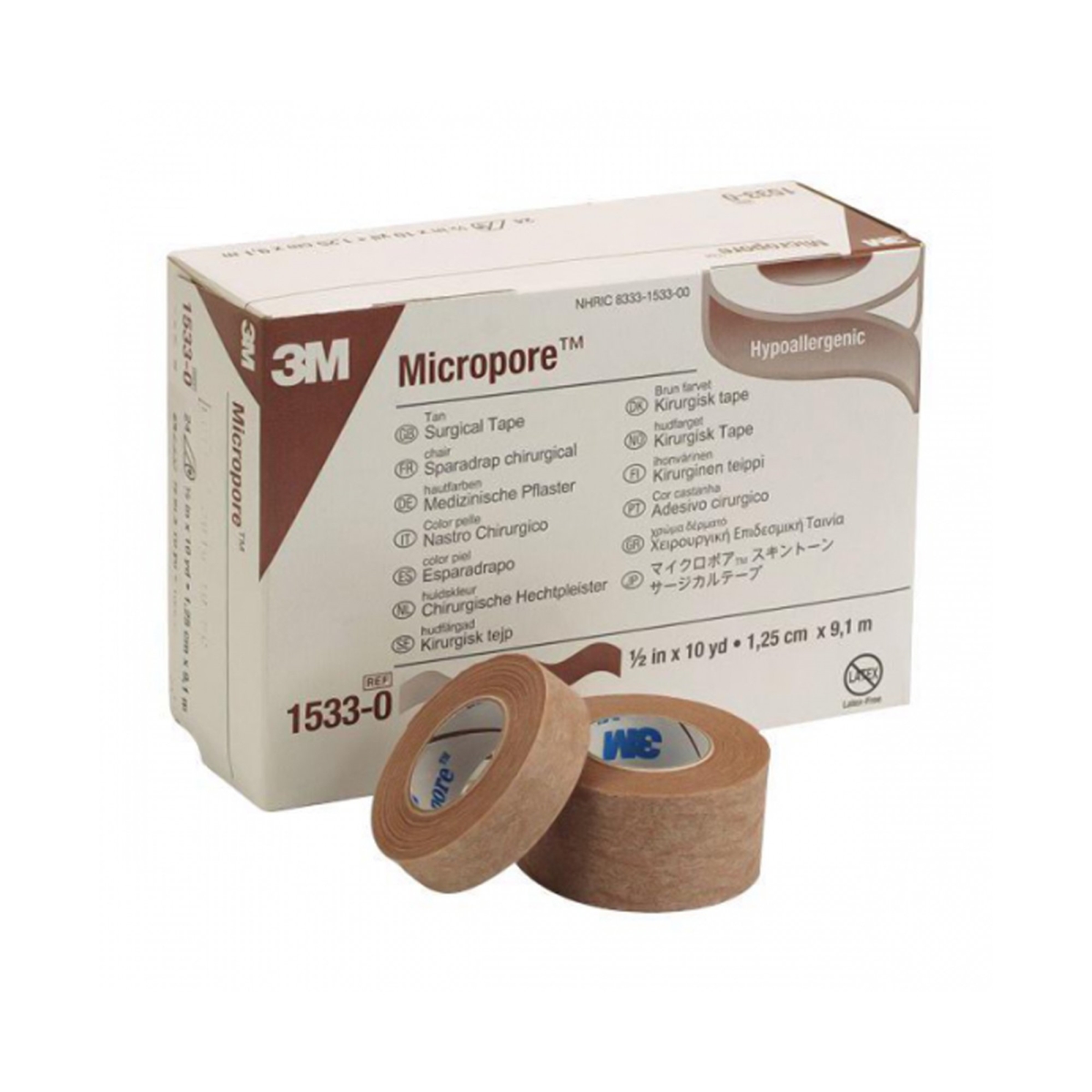 Picture of 3M 5838-CS 0.5 in. x 10 Yard Nonsterile Micropore Medical Tape&#44; Tan - Pack of 240