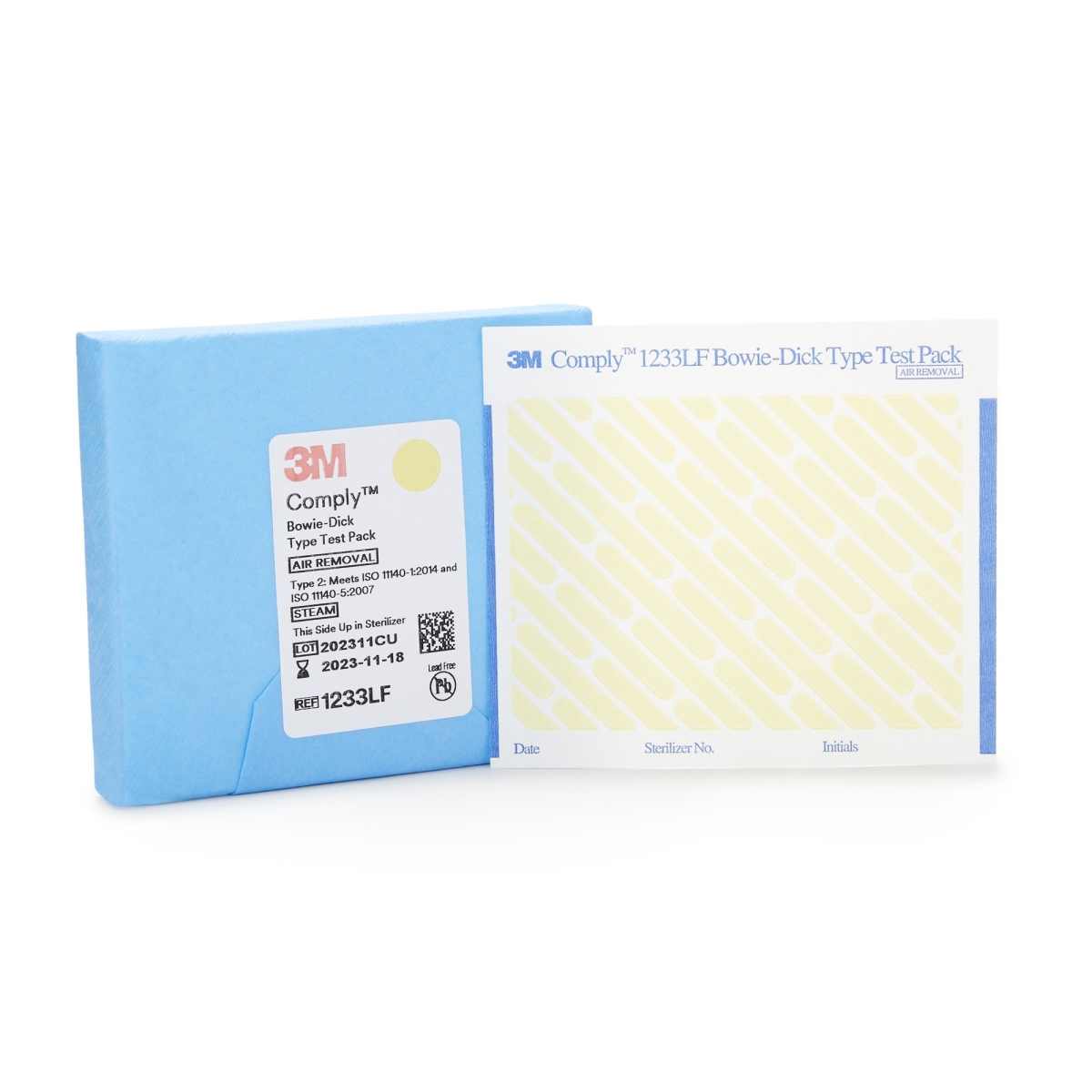 Picture of 3M 724430-BG Comply Sterilization Bowie-Dick Test Pack - Type 2 - Steam - 270 to 273F - Disposable - 6 per Bag - 5 Bag per Case