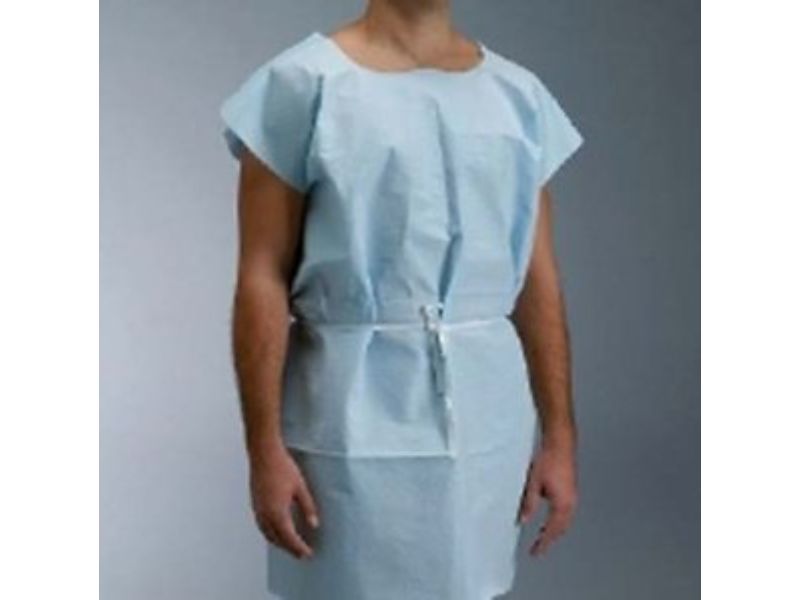 162226-CS Patient Exam Gown, Blue - Medium & Large - Pack of 50 -  Graham Medical Products, 162226_CS