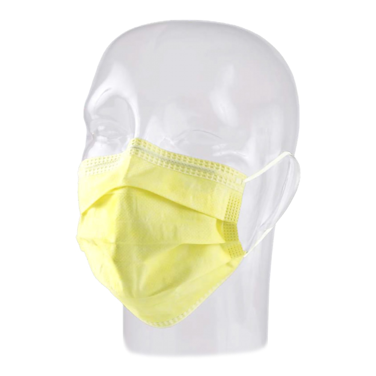 449268-CS Precept Medical Pleated Procedure Mask, Yellow - Pack of 500 -  Aspen Surgical, 449268_CS