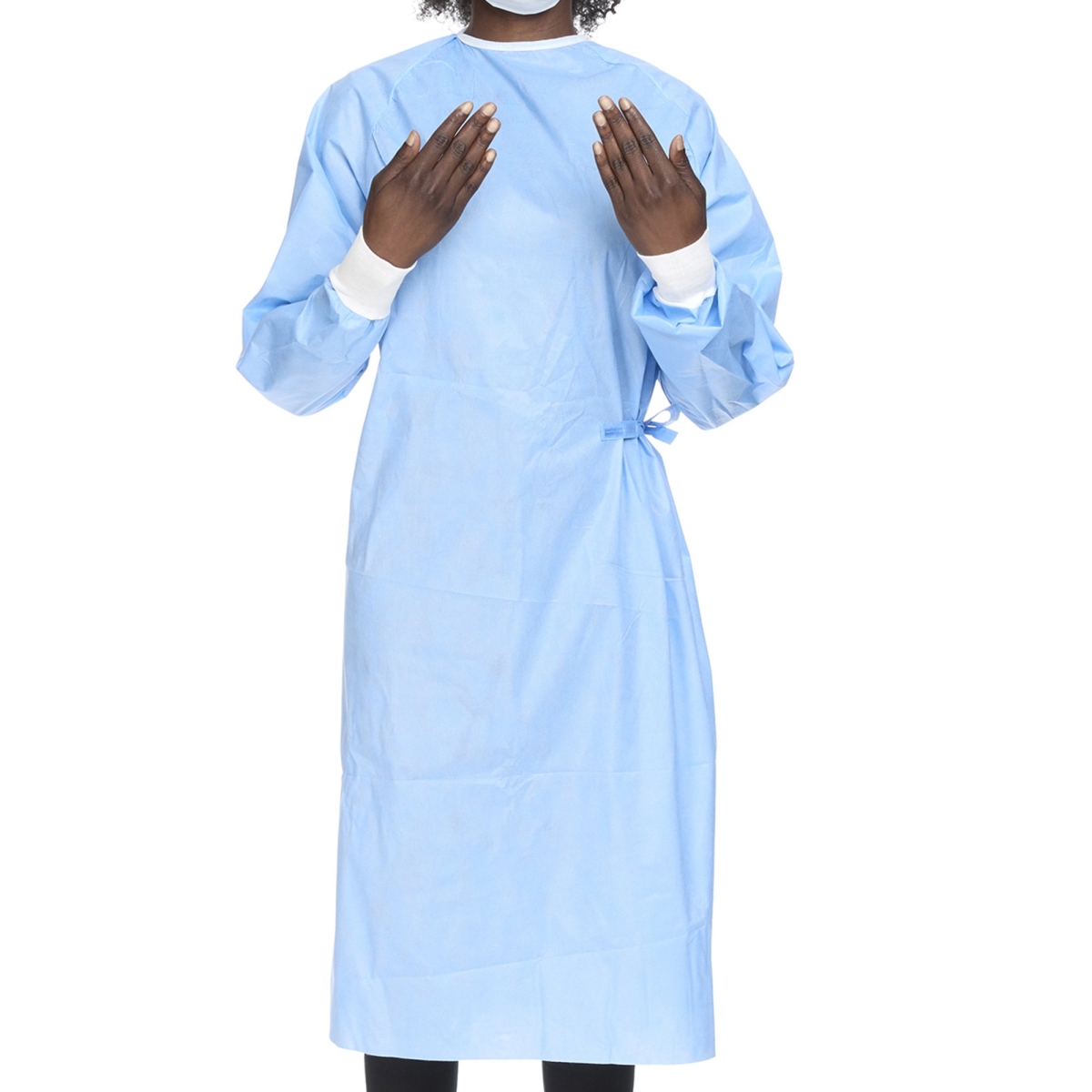 654134-EA Non-Reinforced Surgical Gown with Towel, Blue - Large -  Halyard Basics, 654134_EA