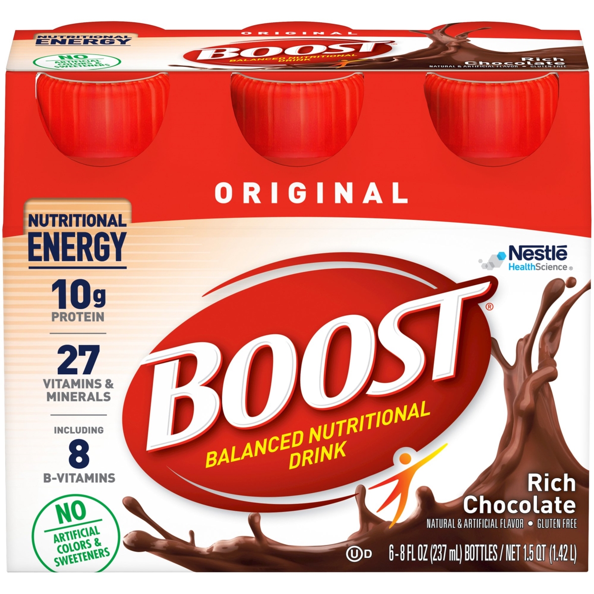 Picture of Boost 1107869-PK 8 oz Original Chocolate Oral Supplement Bottle - Pack of 6
