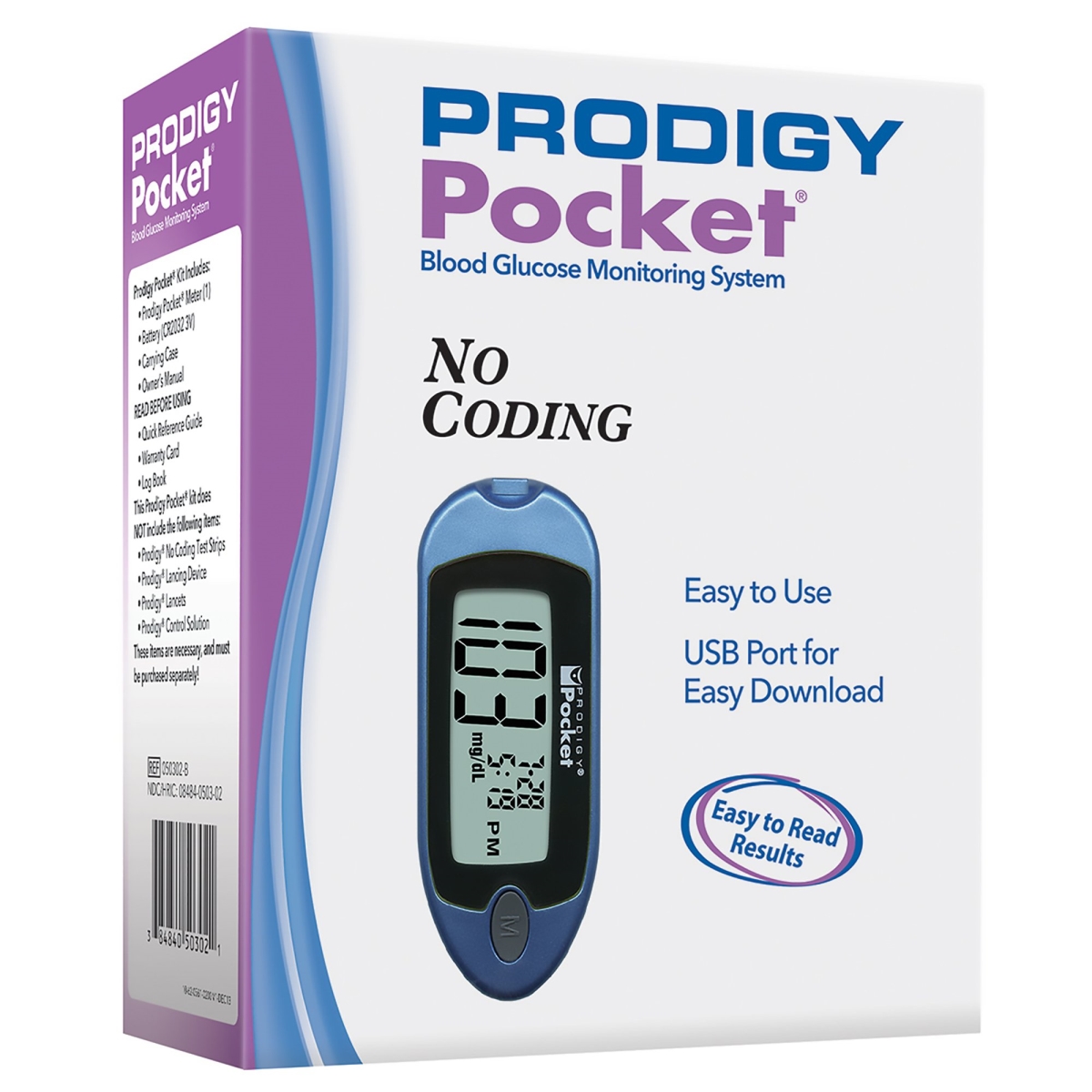 Picture of Prodigy Diabetes Care 1082215-EA Blood Glucose Meter, Blue