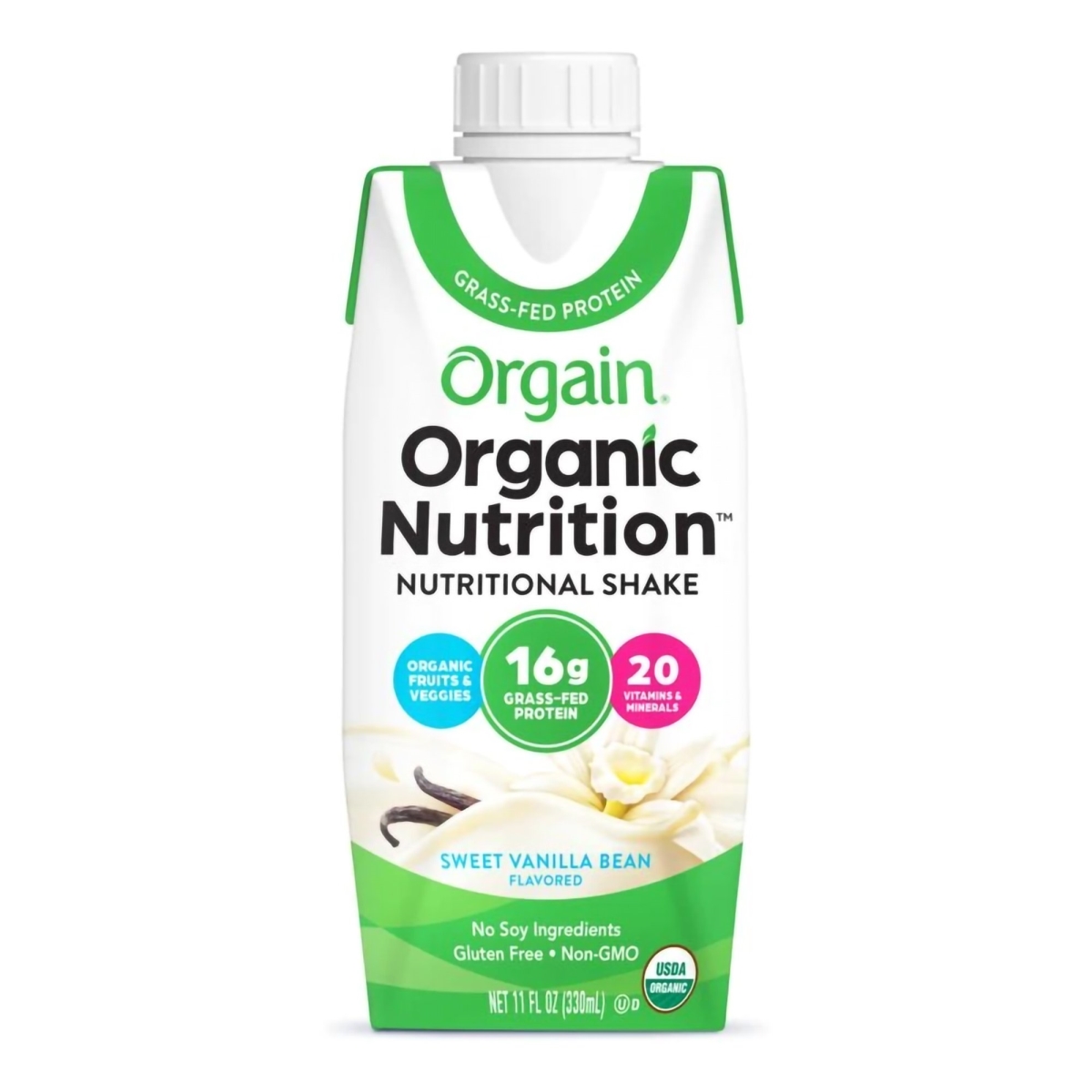 Picture of Orgain Organic Nutritional Shake 1175952-CS 11 oz Vanilla Oral Supplement, Pack of 12