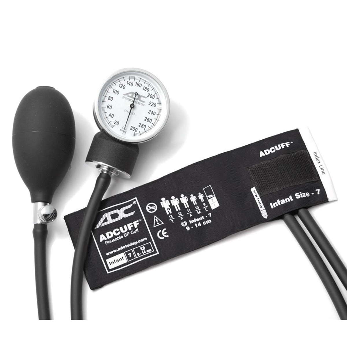 Picture of Prosphyg 760 Series 497344-EA Diagnostix Aneroid Sphygmomanometer, Black - Size 7