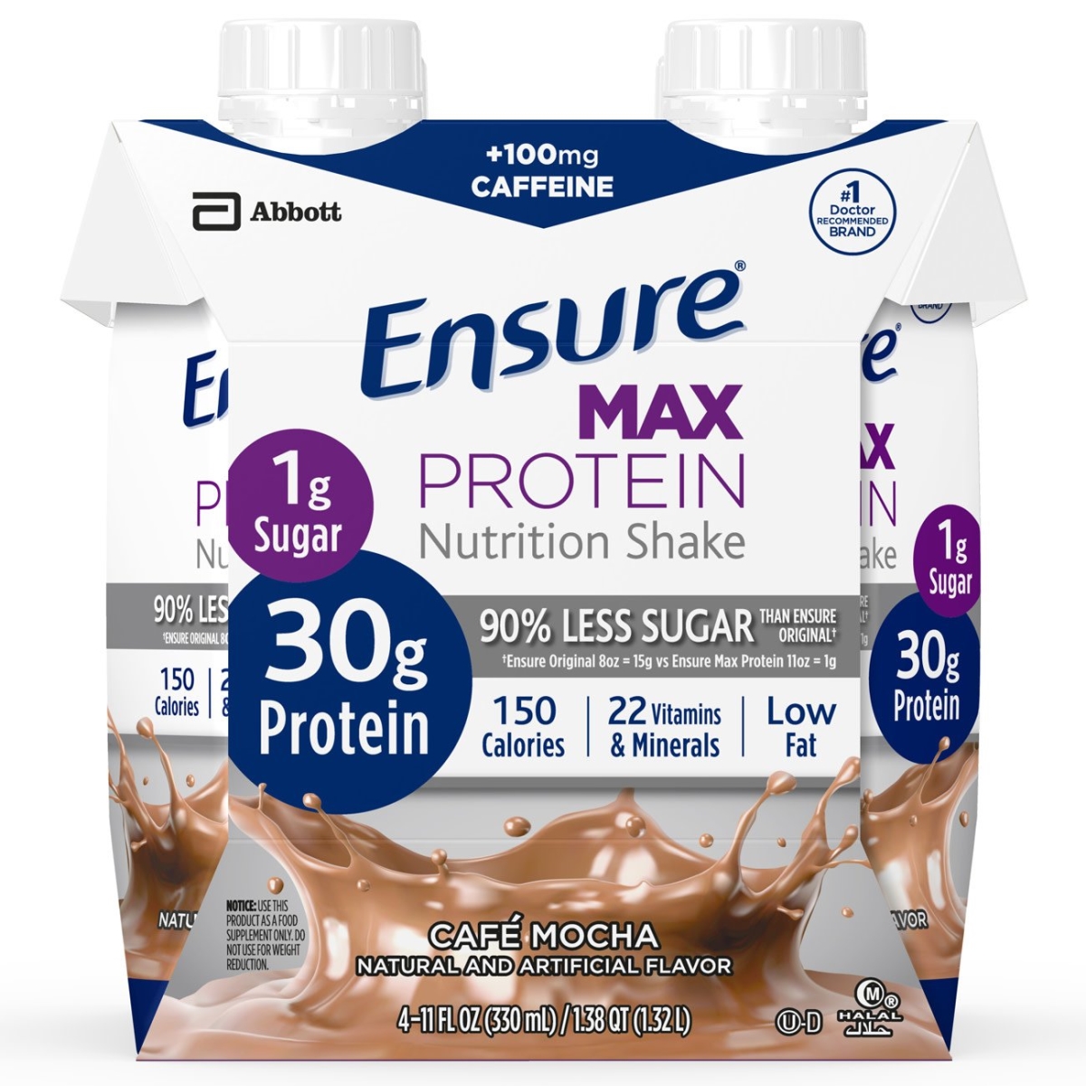 1102611-EA 11 oz Protein Caf Mocha Oral Supplement -  Ensure Max Protein Nutrition Shake, 1102611_EA