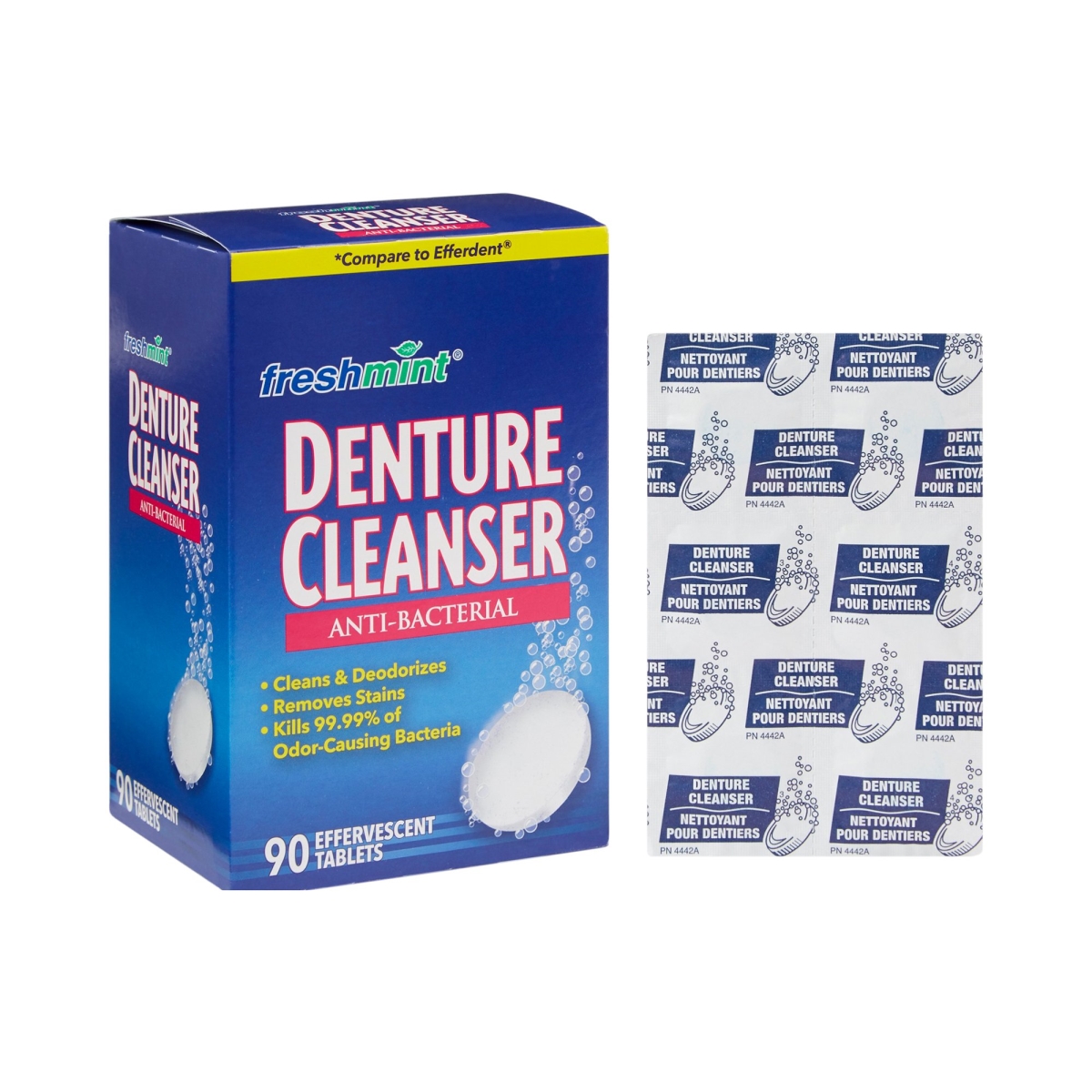 Picture of Freshmint 840178-CS Denture Cleanser Anti-Bacterial Tablets - Pack of 24