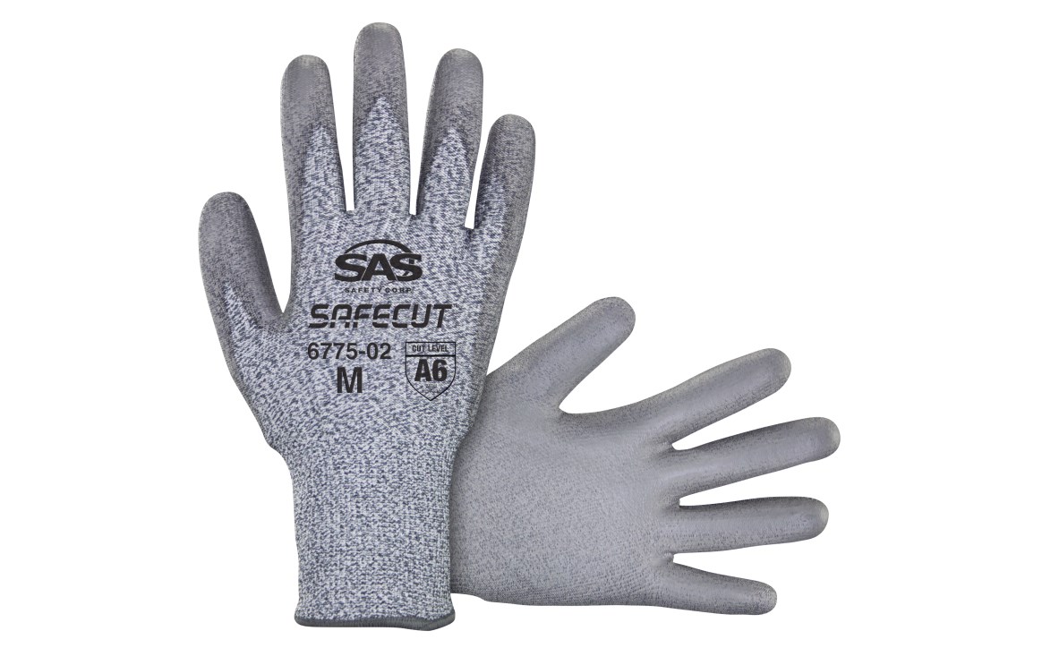 SafeCut HPPE Knit Glove with Polyurethane Palm, Medium