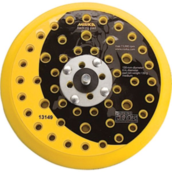 Mirka 6 In. 51 Hole Grip Faced Abranet Vacuum Pad - 916GV