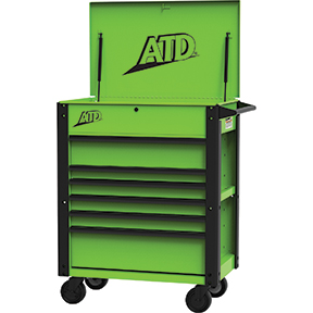 Picture of ATD Tools ATD-70435 35 in. 6-Drawer Deluxe Service Cart, Green Powder Coat