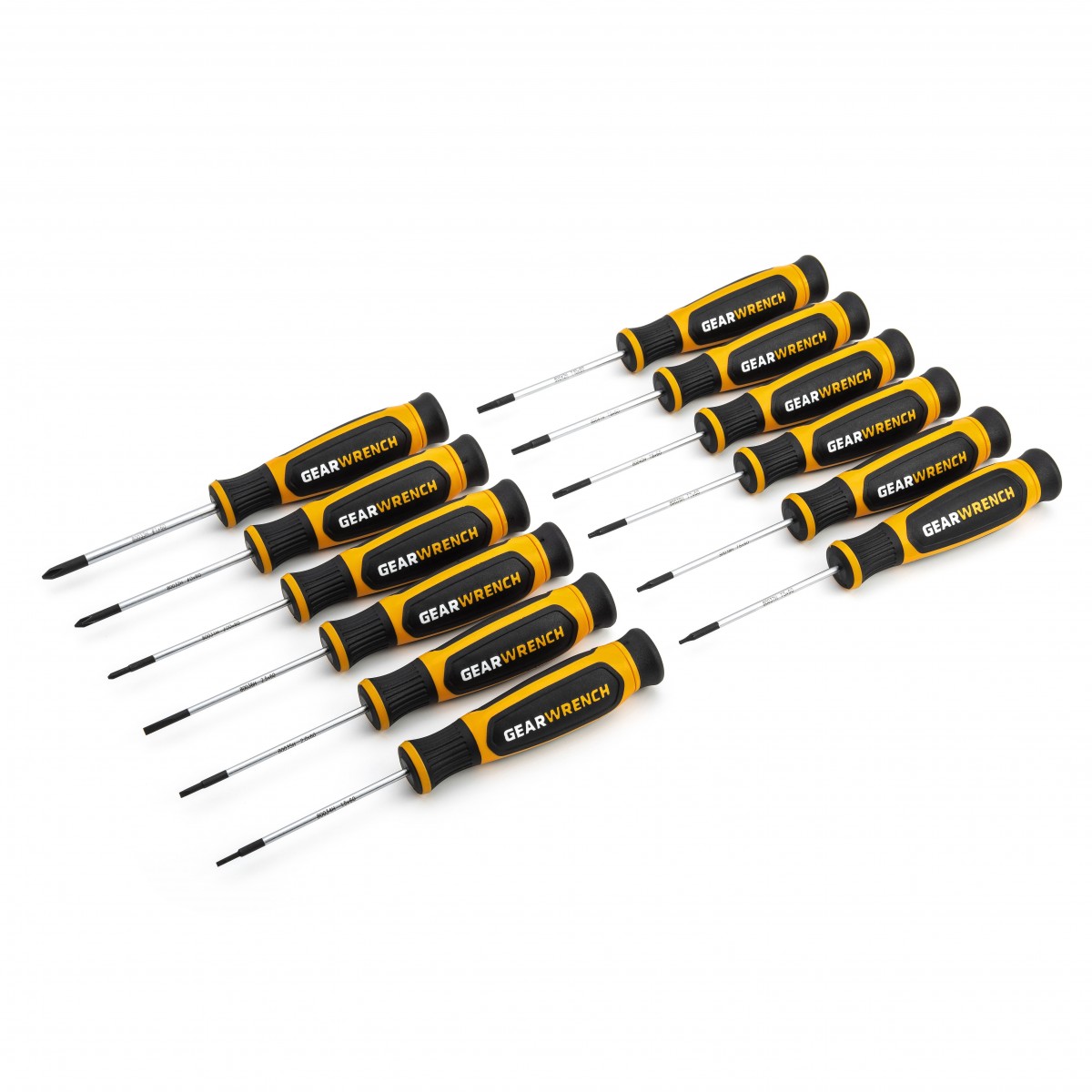 GEARWRENCH 12 Pc Phillips/Slotted/Torx Mini Dual Material Screwdriver Set - 80057H