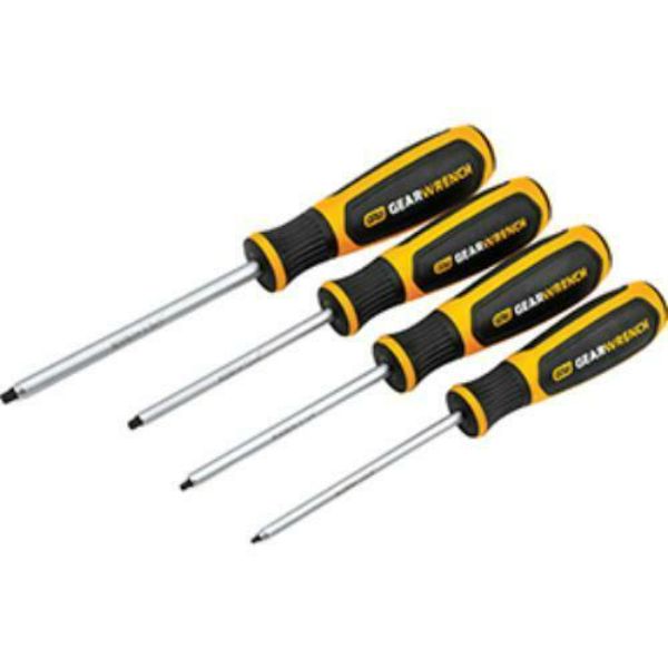 GEARWRENCH 4 Pc Square Dual Material Screwdriver Set - 80065H