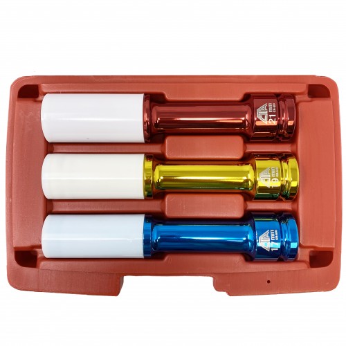 3 Piece Extended Lug Nut Socket Set