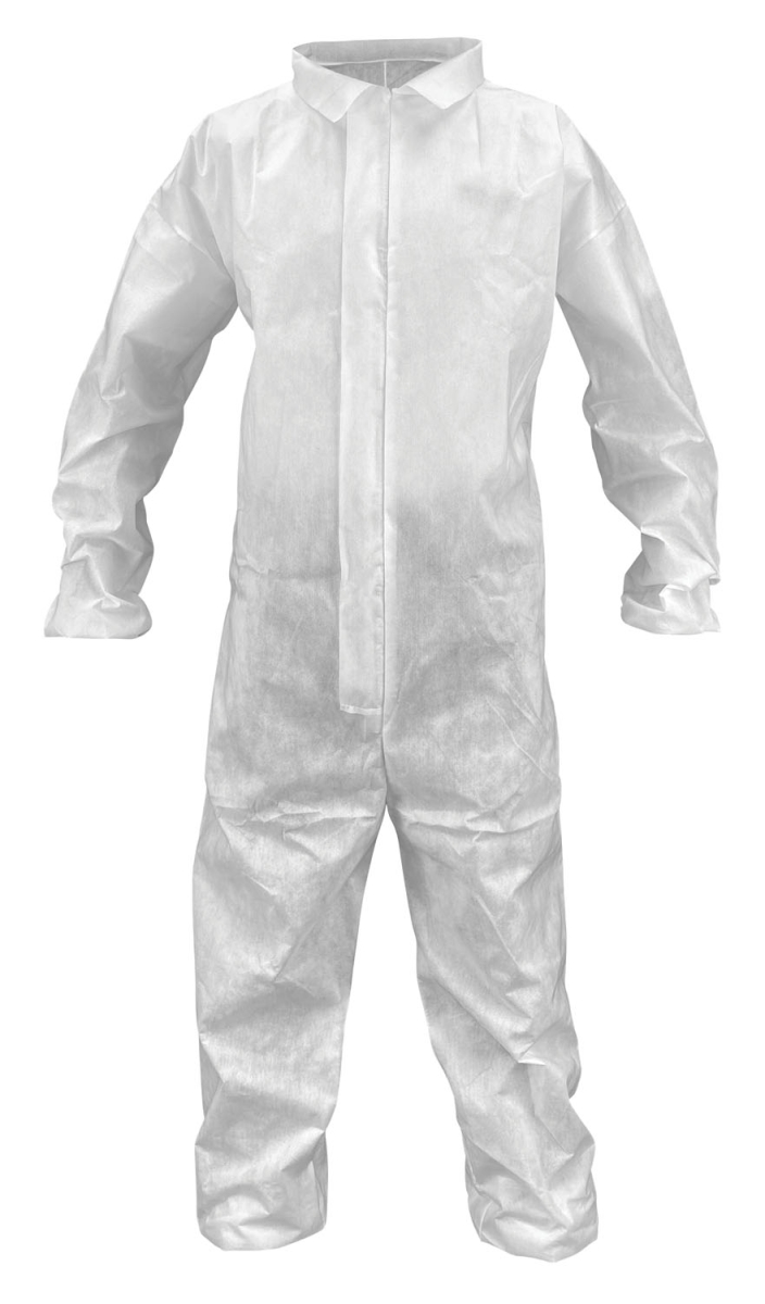 Breathable SMS Hooded & Booted Coveralls - White