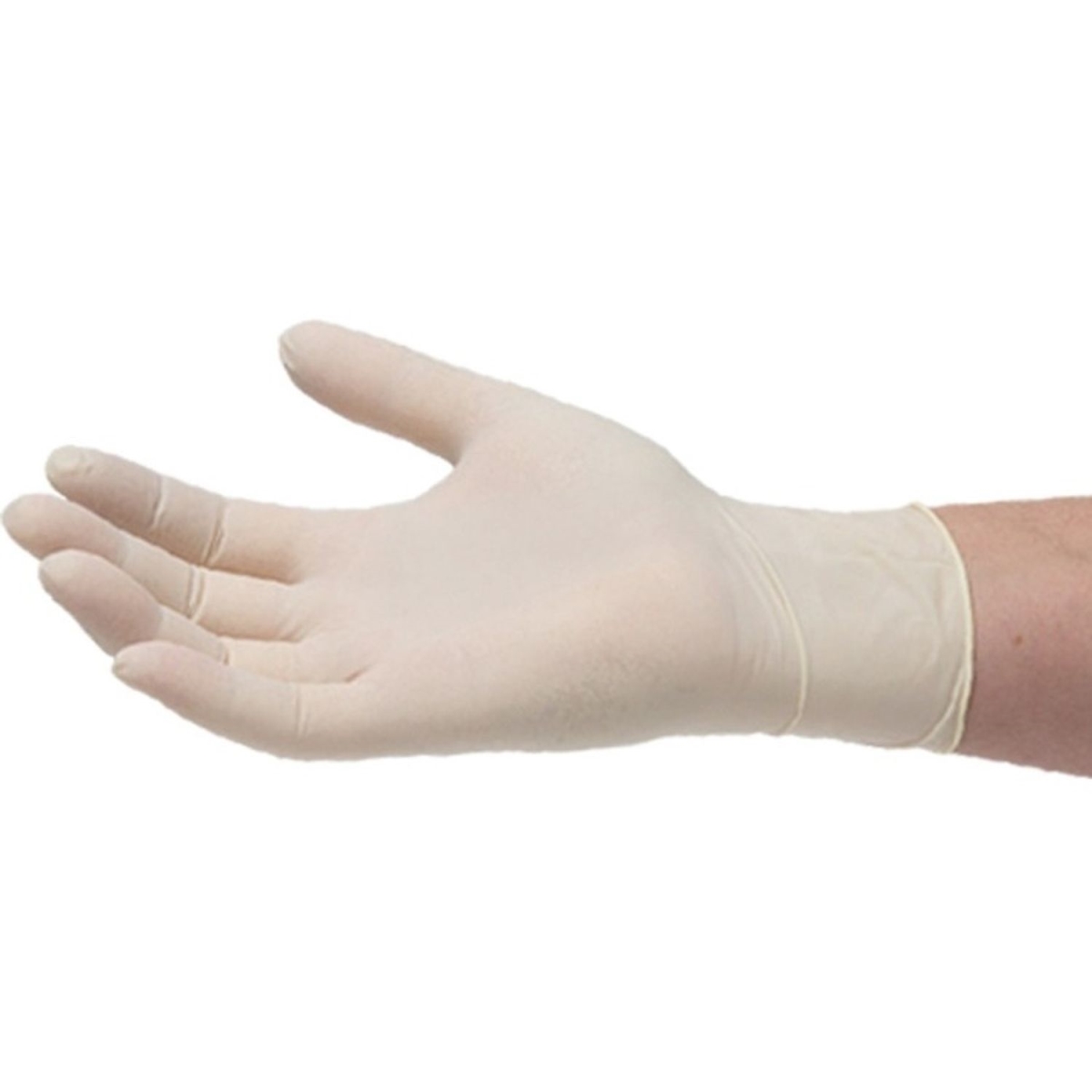 AMX-TLF42100 Industrial Latex Disposable Gloves, White