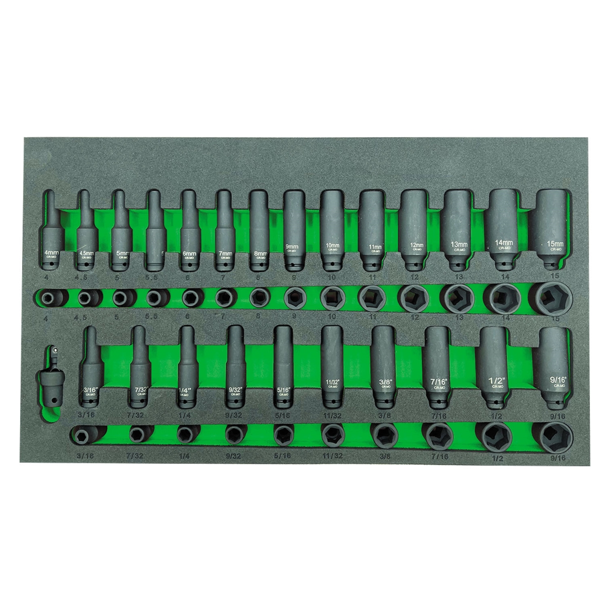 VIM-IMPACT449 0.25 in. Drive Impact Socket Master Set, Black Oxide - 49 Piece