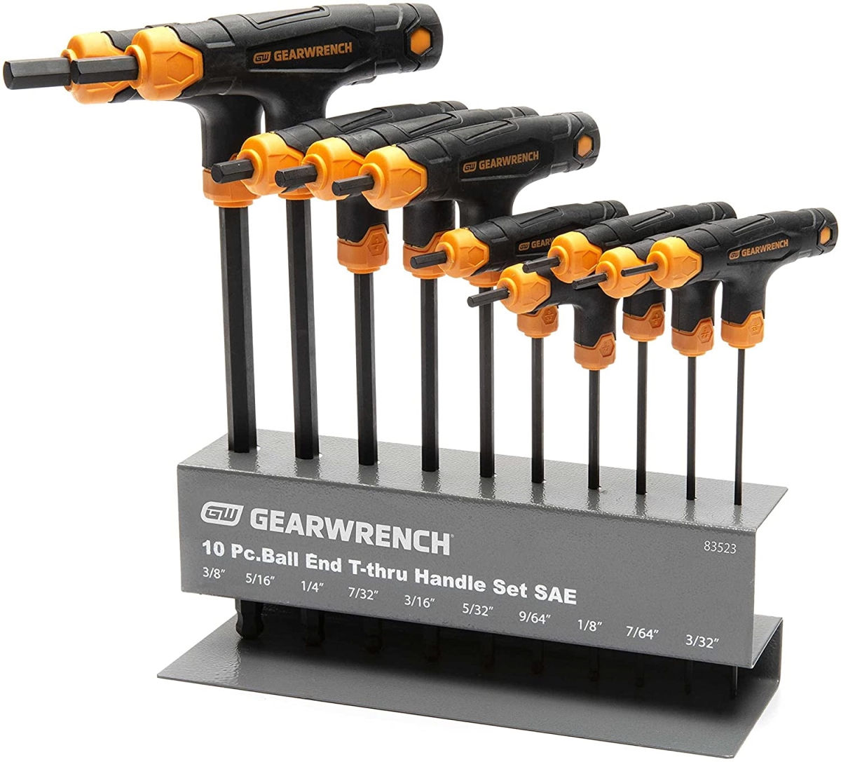 Gear Wrench  SAE Ball End T Handle Hex Key Set - 10 Piece