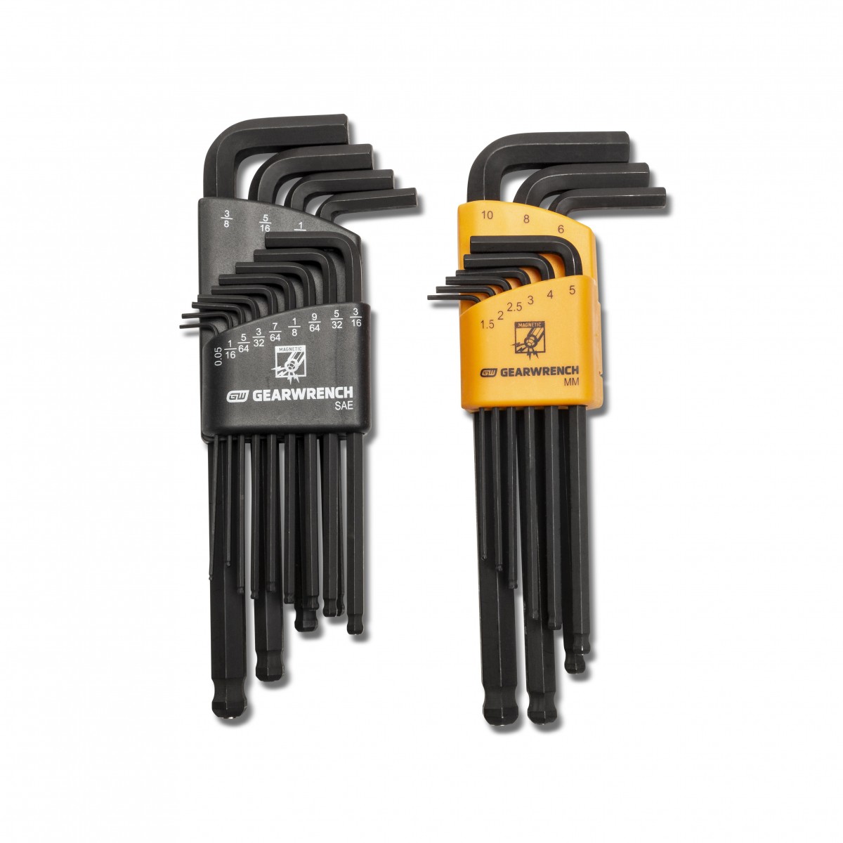 Picture of GearWrench KDT-83526 SAE & Metric Magnetic Ball End Long Arm Hex Key Set - 22 Piece