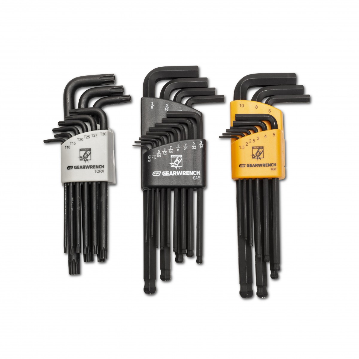 Picture of GearWrench KDT-83527 Magnetic Long Ball End SAE & Metric Torx Hex Key Set - 31 Piece