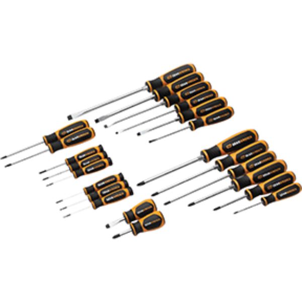 Gear Wrench KDT-86537 Phillips, Slotted & Torx Dual Material Screwdriver Set, Black Oxide - 22 Piece